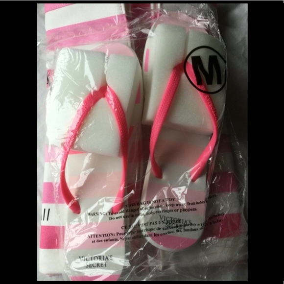 Victorias Secret BEACH BAG SET~FLIP FLOPS M 7-8 - Picture 12 of 14